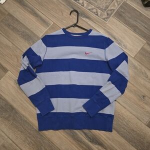Blue Striped Nike Athletic Department Sweatshirt Crewneck